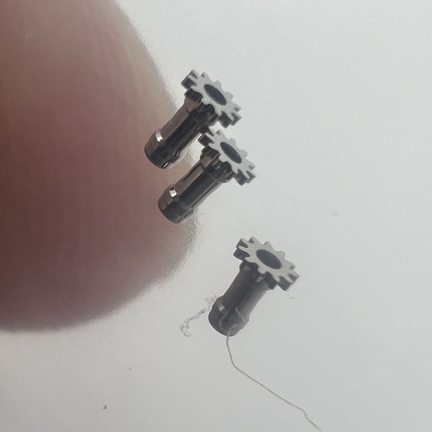 Cannon pinion and driving wheel for Miyota 8200 movement, precision watch part.