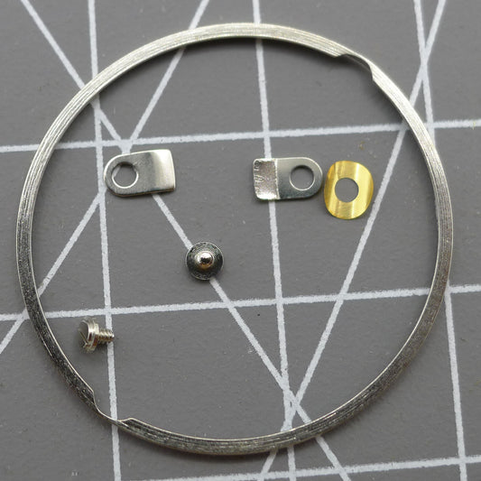 Case cushion mount spacer ring with screws and clamps for ETA2824 2836 watch movements.