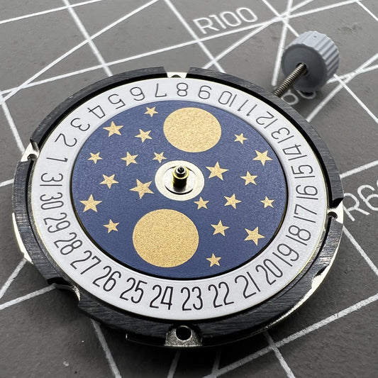 Ronda 708 quartz watch movement with date at 6 o'clock, precise timekeeping for watches.