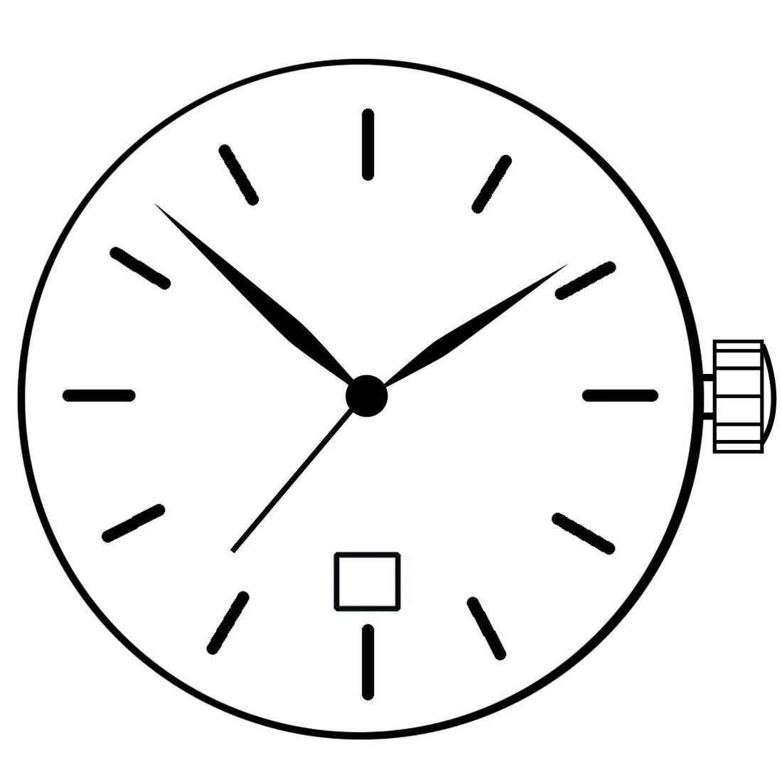 Ronda 775 Quartz watch movement with date display at 3/6 position for replacement watch parts