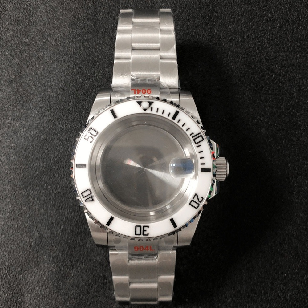 Montre 40 mm, boîtier en verre saphir, bracelet en acier 316L, compatible avec la NH35 japonaise