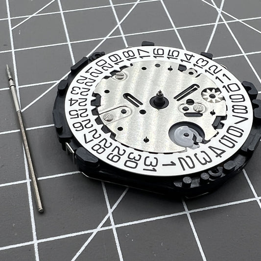 Hattori VR32 Japan quartz chronograph watch movement for precise timekeeping in watch accessories.