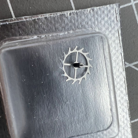 Replacement silver escape wheel for ST3600 ETA6497 watch movement, precise gear component.