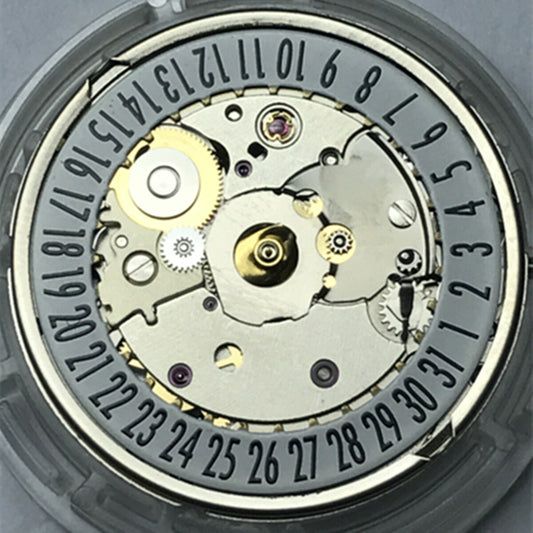 Swiss Made ETAC07.111 watch with mechanical movement, date display at 6 o'clock by ETAC.