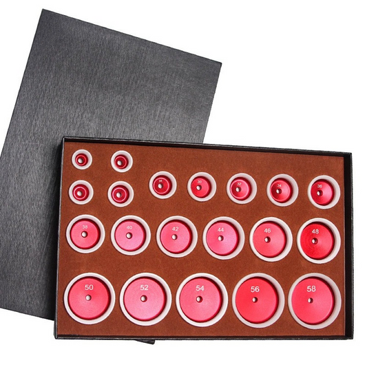 Profession Watch Tool set with 24 sizes, rubber cover, metal aluminum mold for precise watch repairs.