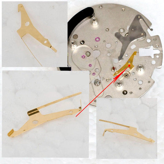 Golden spring jumper for ETA C01.211 watch part, precision fit for seamless movement function.