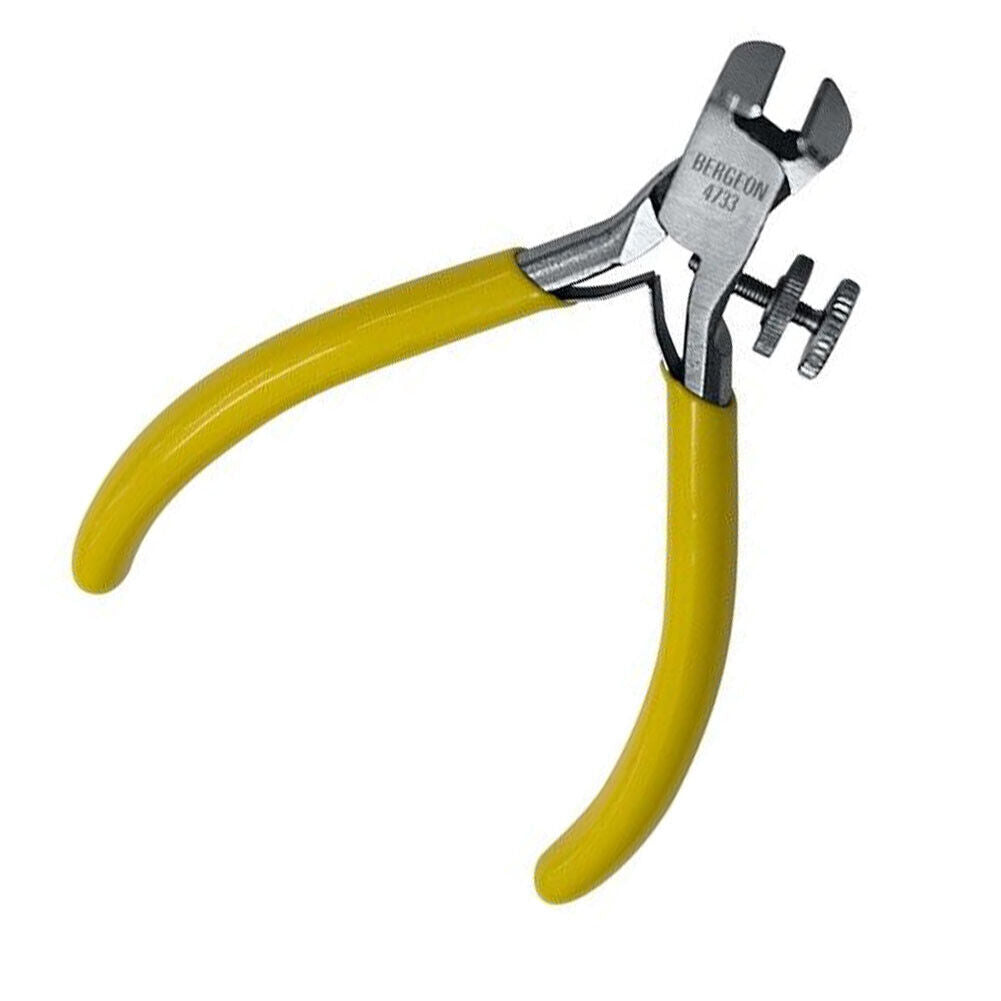 Bergeon 4733 Swiss Made watch tool tightening cannon pinion for precise repair work.