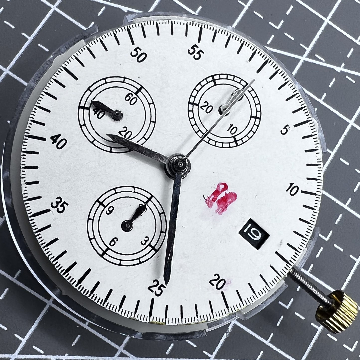 Dandong 7750 Mechanical Movement Date At 3 Small Second At 6/9/12