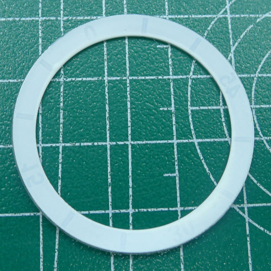 36mm white numeral ceramic bezel insert for men and women watches, durable and stylish accessory.