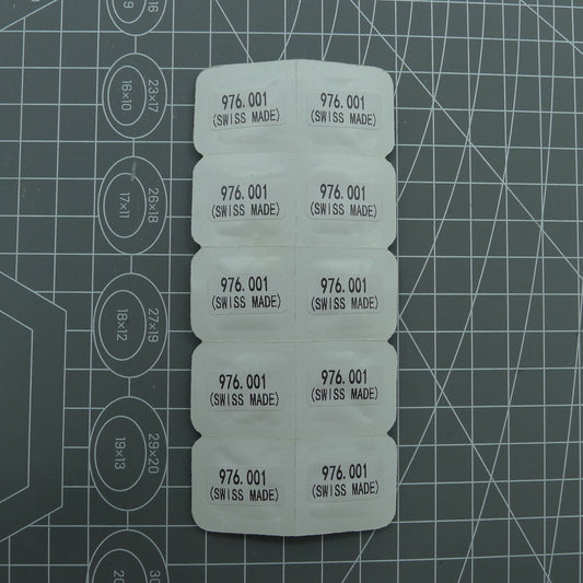 Battery fixing plates set for ETA976.001 quartz movement watches, precise fit and durable design.
