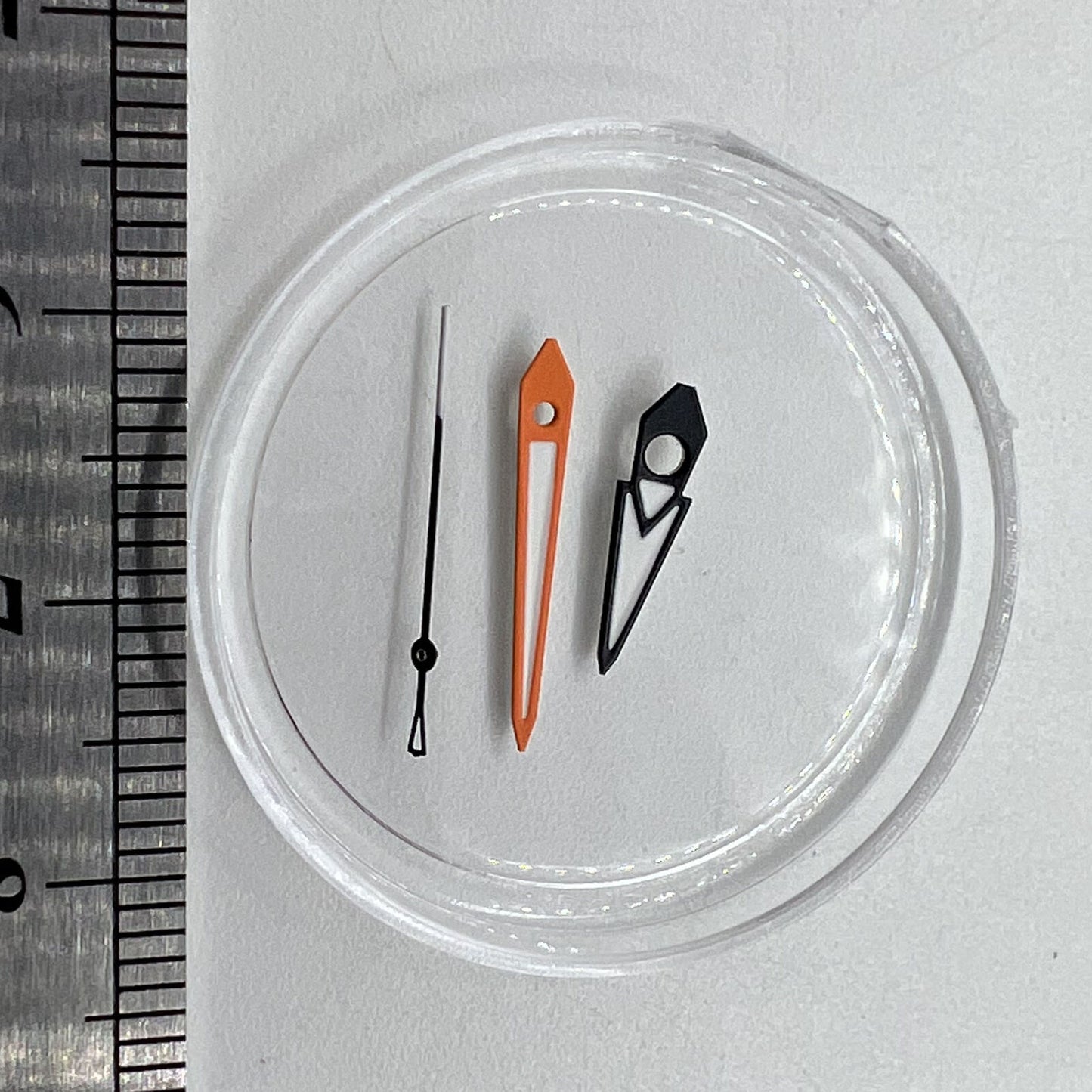 Aiguilles de montre 12,5 mm, vert luminescent, noir et orange, peintes en blanc pour NH35/36