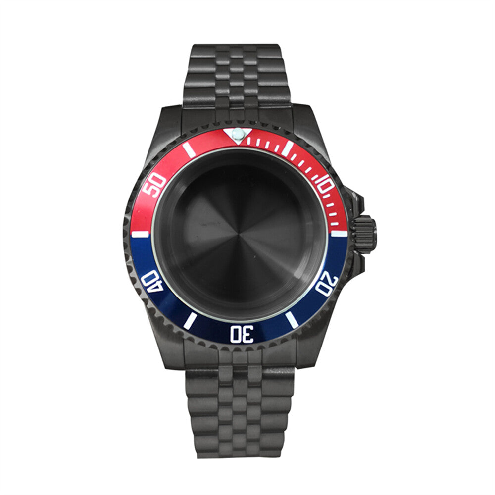 Boîtier de montre en verre saphir 40 mm pour mouvement NH35/NH36, boîtier modifié