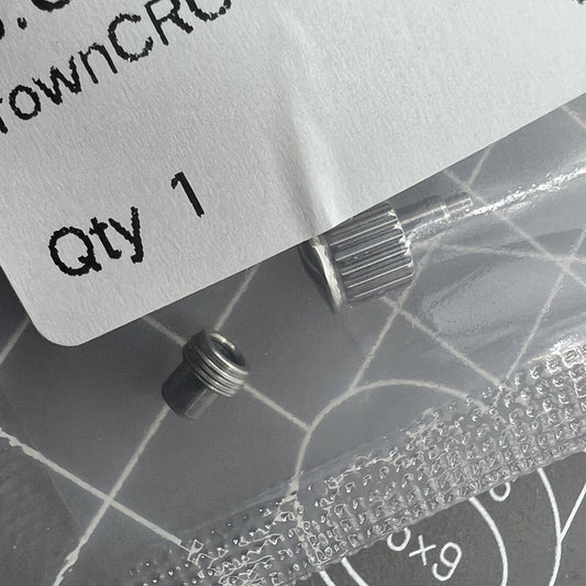 Silver 6x4.5mm watch crown replacement for Conquest L3.641.4 by Generic, precise fit accessory.