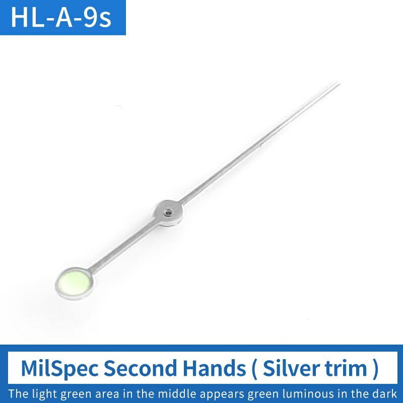 Aiguilles de seconde lumineuses vertes pour montres SKX007 7S36 4R36 NH36