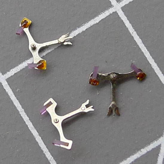 Pallet fork for Shanghai 7753 watch movement, precision timing part enhancing reliable watch performance.