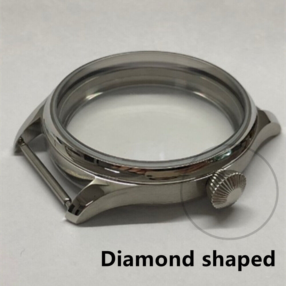 Boîtier de montre 44 mm en verre saphir 316L pour Seagull ST3600/ST3621/<tc>ETA</tc>6497/<tc>ETA</tc>6498