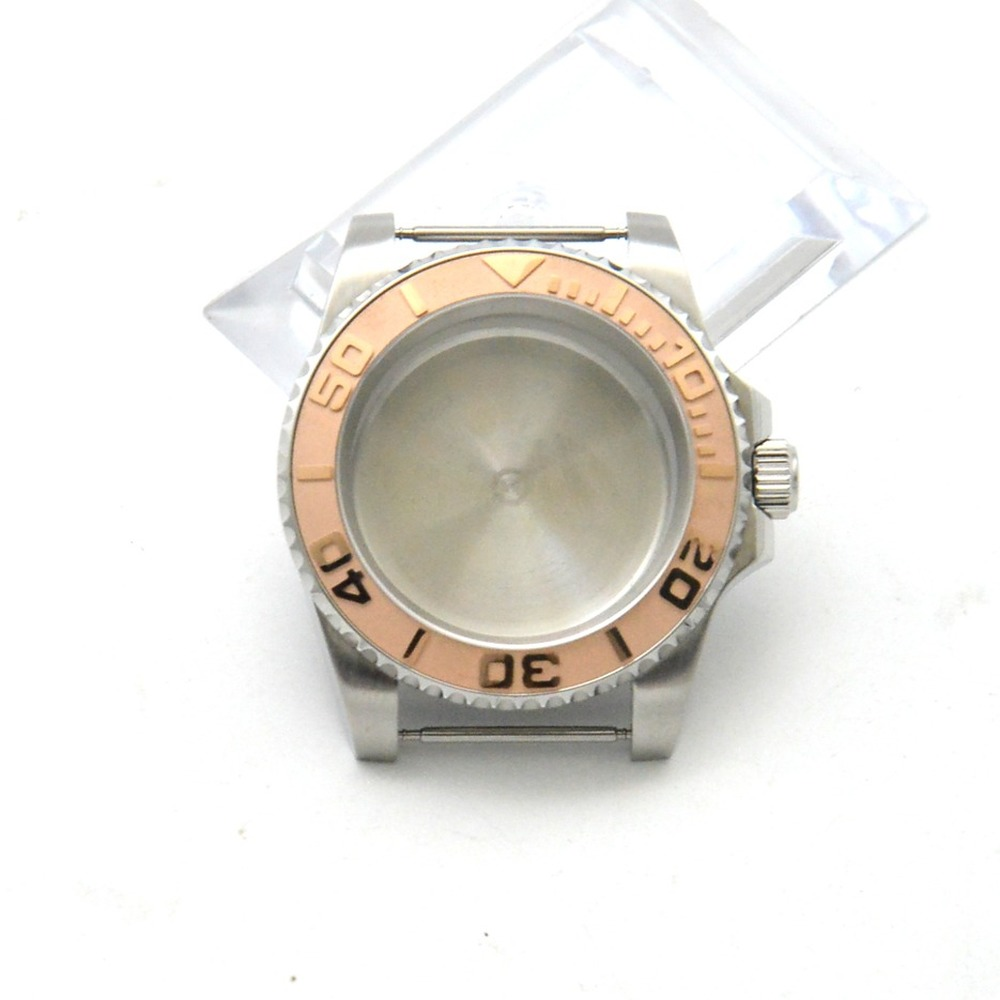 Montre de yacht automatique 40 mm GMT, boîtier compatible avec le mouvement NH35/36, verre saphir