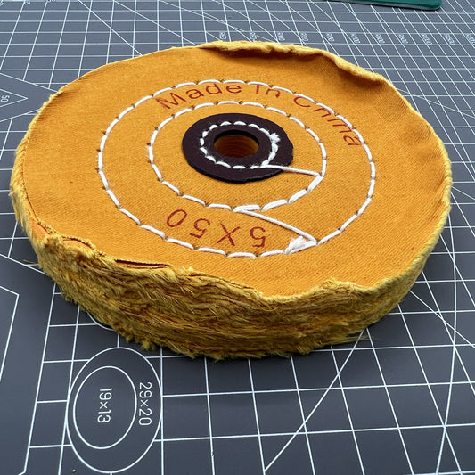 Cotton polishing wheel for silver jewelry and watch buffing