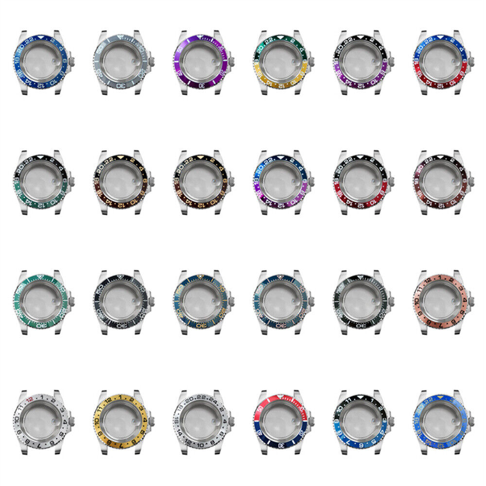 Boîtier de montre en verre saphir grossissant 40 mm pour montre NH35/NH36