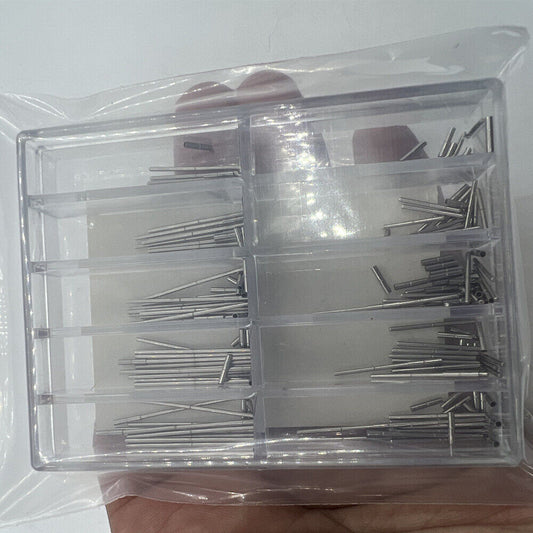 Stainless steel watch bracelet pins with tubes for secure strap adjustment