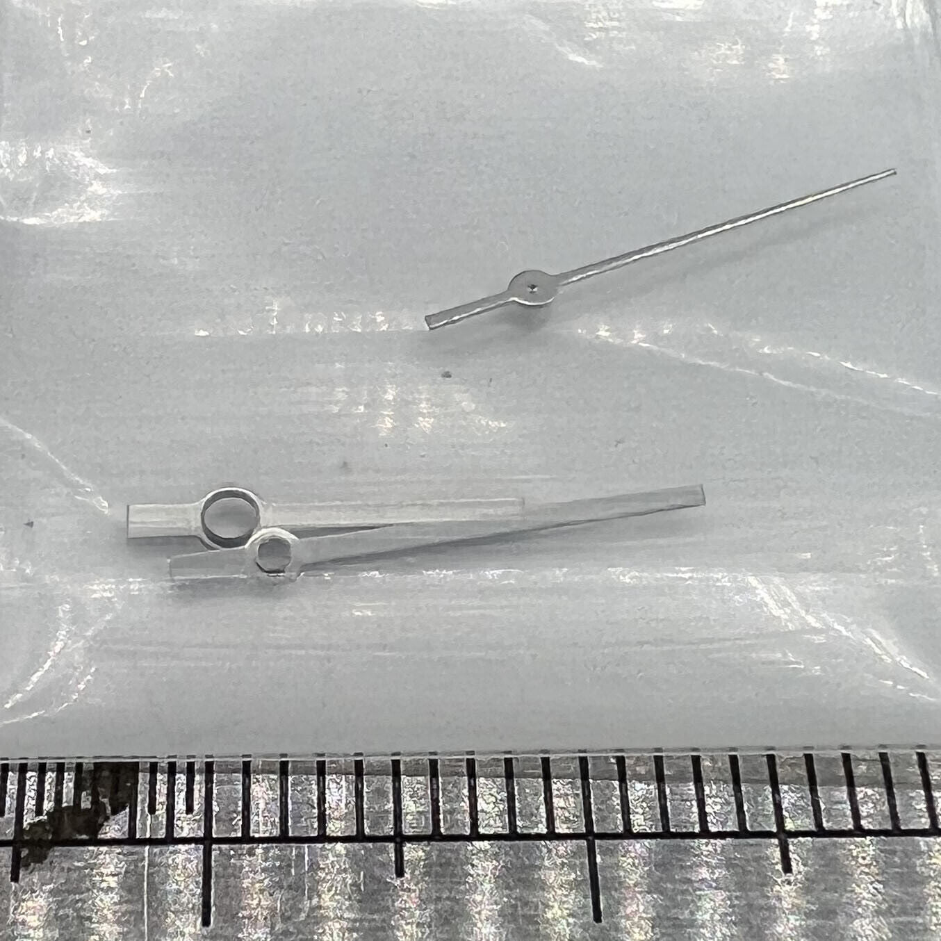 Silver watch hands for NH36, NH35, 7S26 movements, sleek non-lumed replacement set