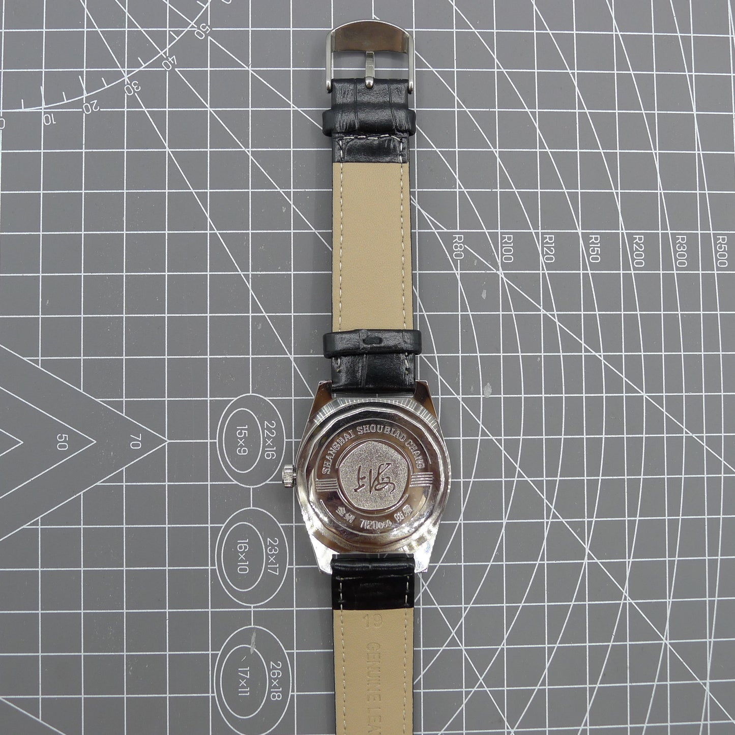 Shanghai Factory 37mm 7120 men's manual mechanical watch featuring shock-resistant design for durable everyday wear.