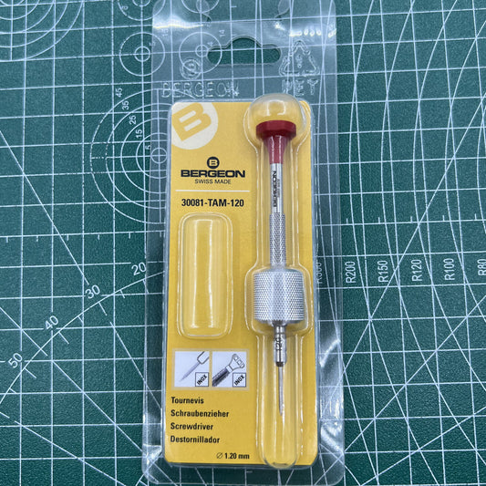 Bergeon 30081-TAM-120 drum barrel screwdriver 1.20mm for precision watch repair tools.