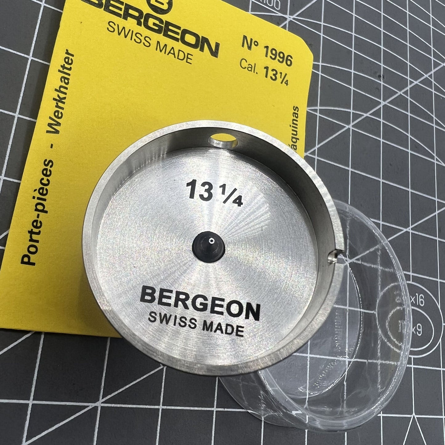 Bergeon 1996 13 1/4 Watch Movement Holder with Adjustable Hollow Center Screw