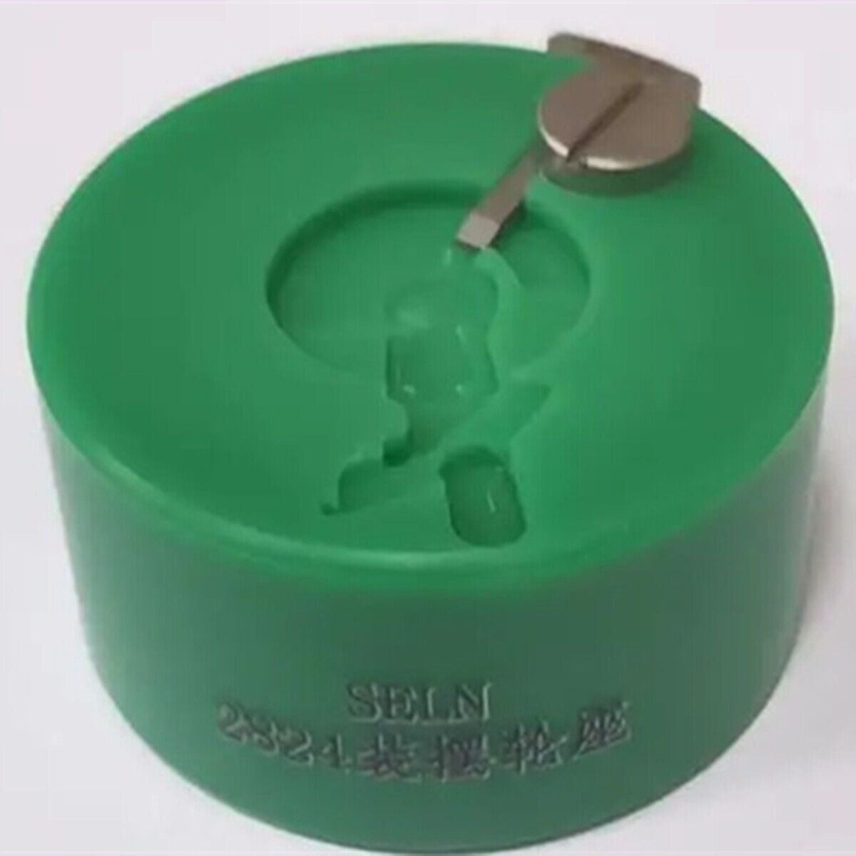 30mm Green watch balance wheel remover tool for ETA2824 movement, durable watch part holder.