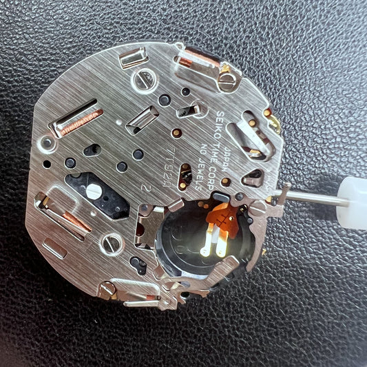 Seiko 7T92A quartz movement close-up showcasing precision watch mechanism by Japan brand