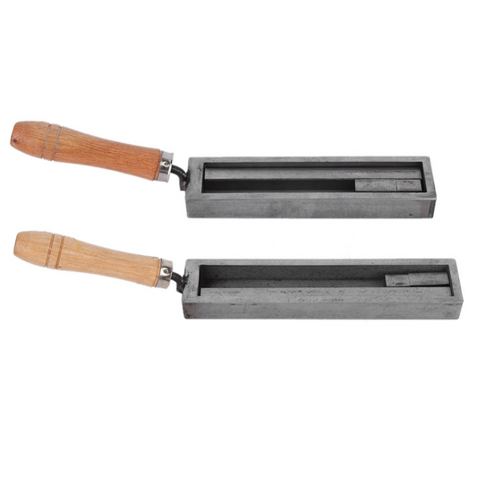 Gold and silver metal molding groove ingot mold for precision casting equipment.