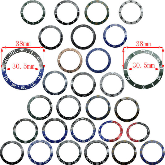 38mm ceramic GMT watch bezel for men's repair, durable and stylish accessory.