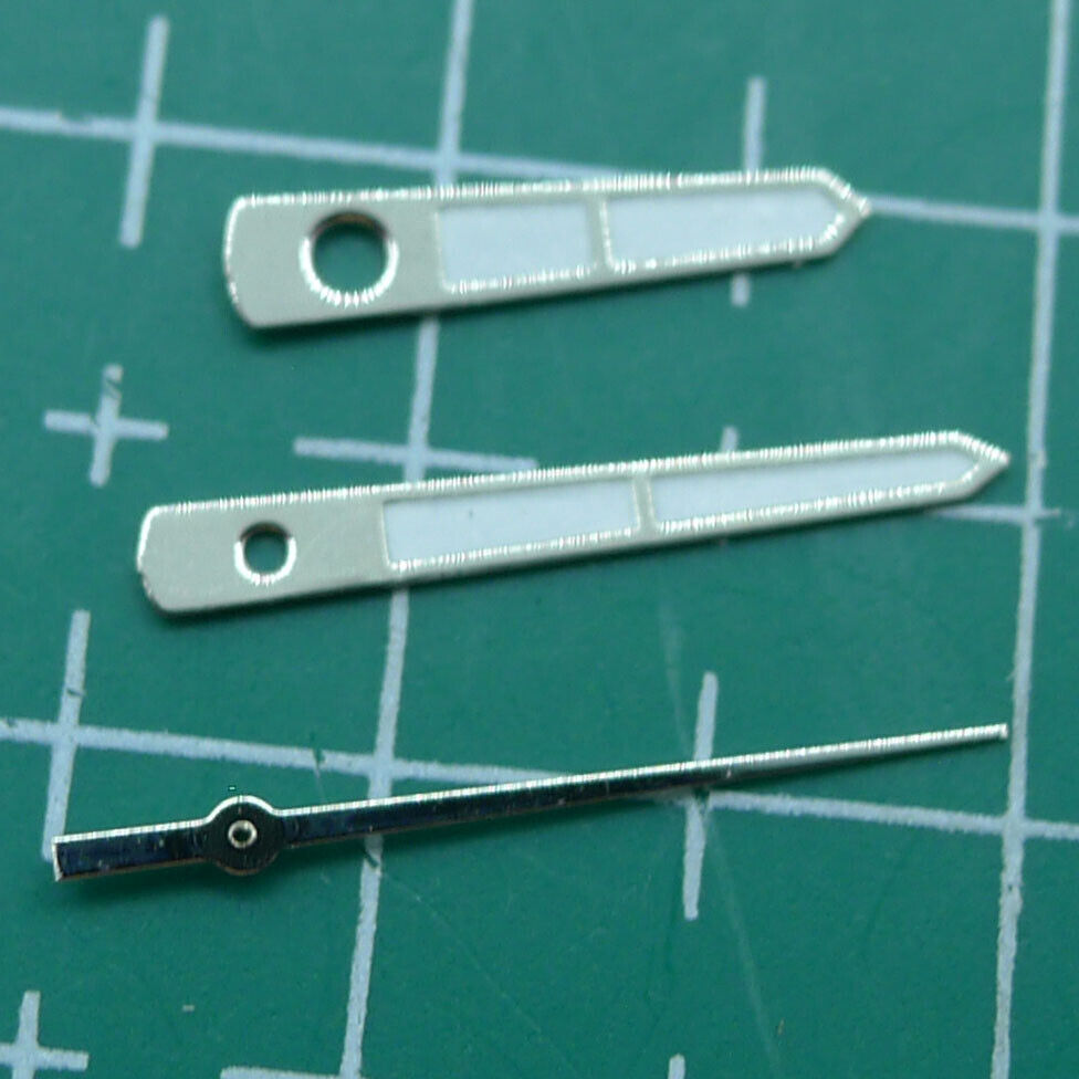 Arrow shape 12mm watch hands set by Wholesale, compatible with Miyota movements 2315, 2035, precise fit and style.