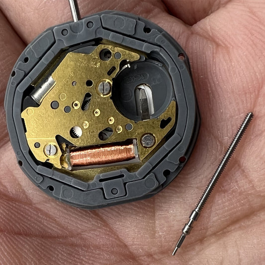 Miyota 6M12 quartz movement with date at 3 o?clock for precise watch accessory functionality.