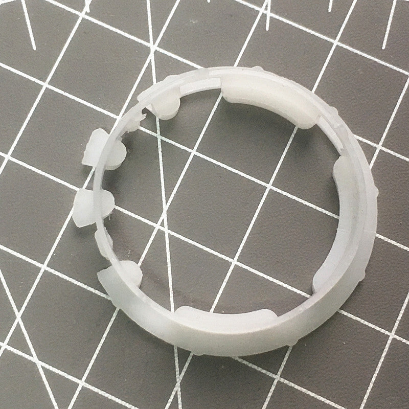 7.6mm plastic spacer ring for ETA 2824/2836/2846 watch movements, precise cushion mount.