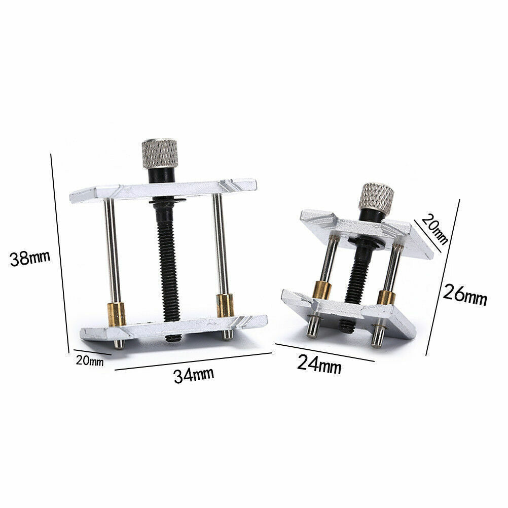 2pcs Movement Holder Watch Case Metal Watchmaker Clamp Repair Tool
