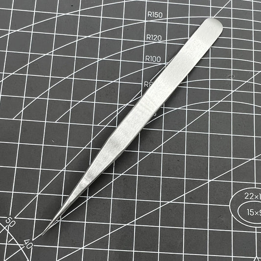 Swiss Horotec MSA12.302-3 antimagnetic fine tweezers for precise hairspring handling and watch repairs.