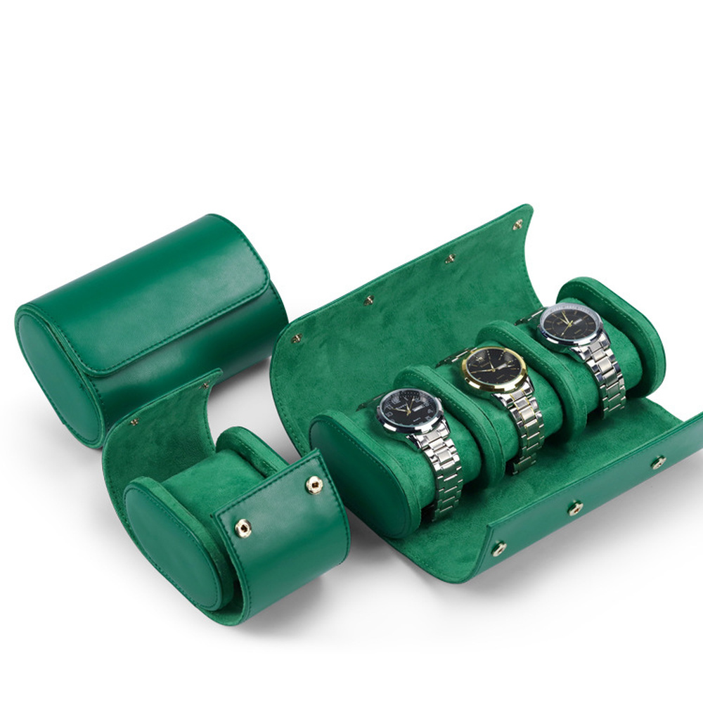 1/2/3 Slots Leder Reise Uhrenetui Roll Organizer Tragbare Uhrenbox