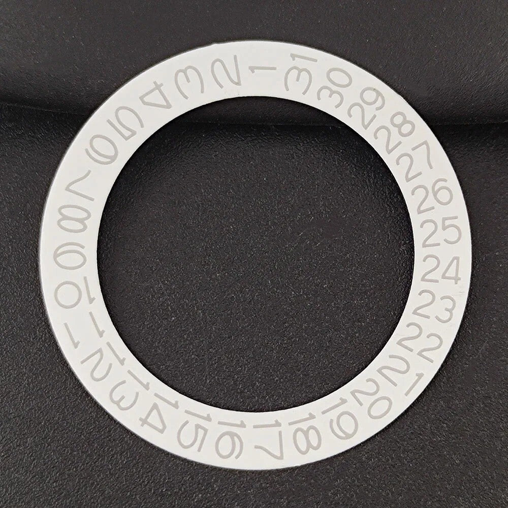 White Background Black/grey Character Date Disk Date Wheel Overlay for NH35 NH36