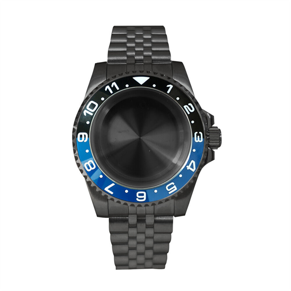 Boîtier de montre en verre saphir 40 mm pour mouvement NH35/NH36, boîtier modifié
