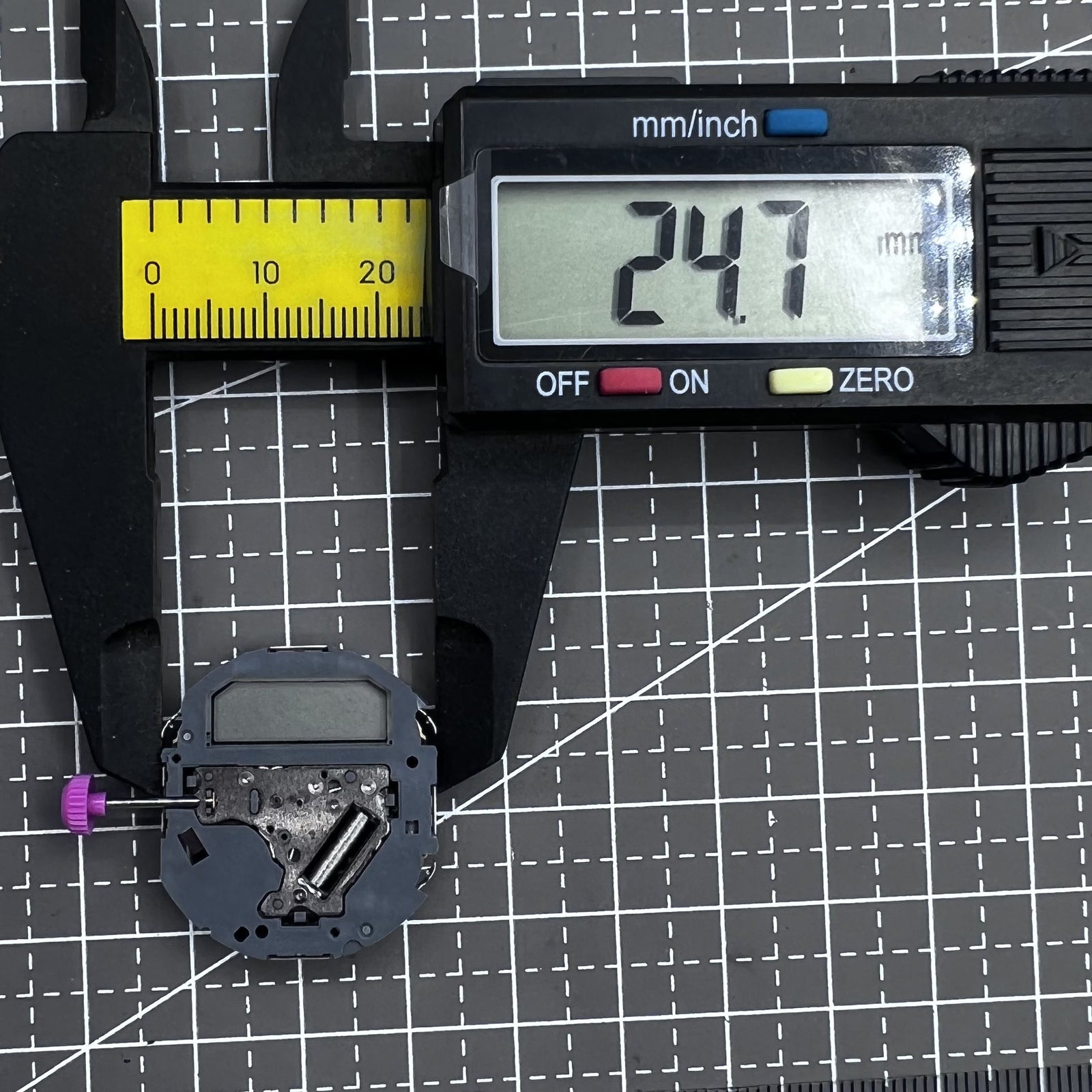 Miyota T205 quartz watch movement with visible display window, ensuring accurate timekeeping for watch accessories.