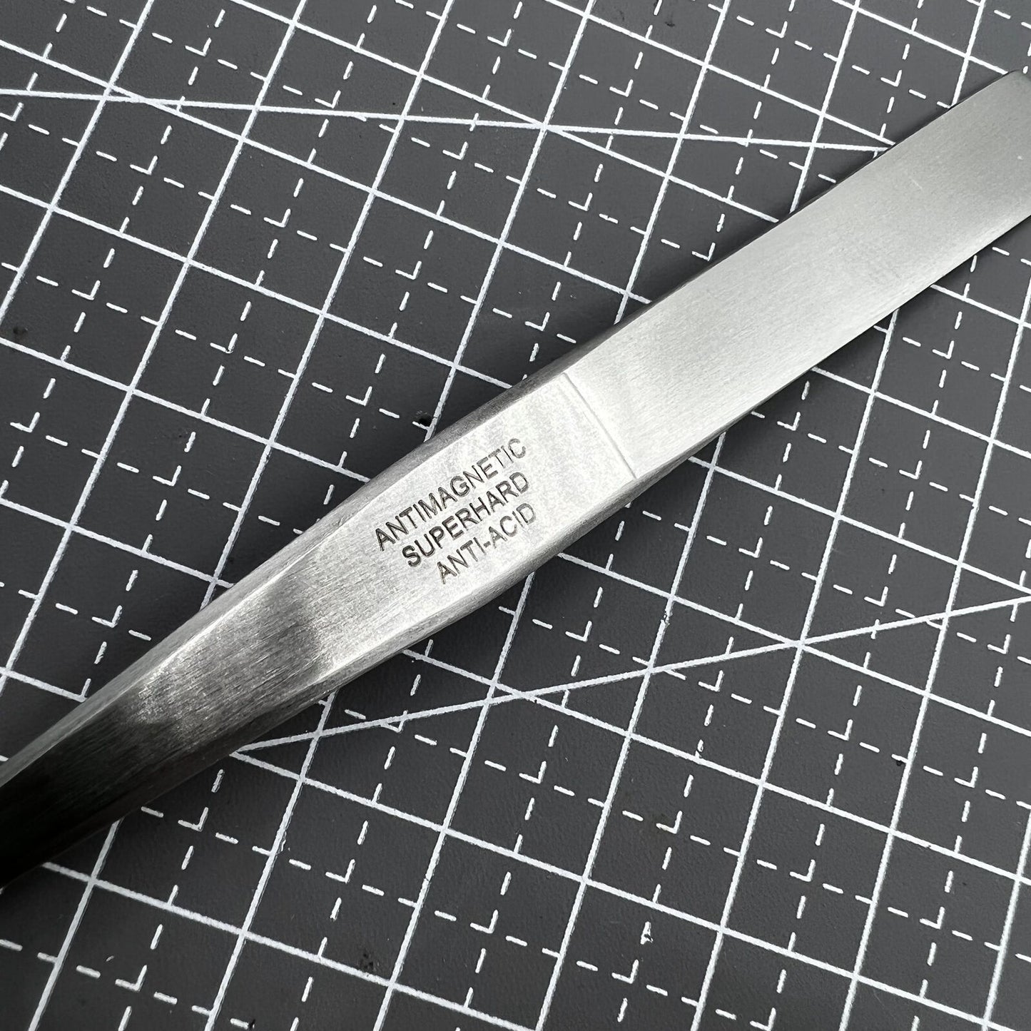 ST16 Antimagnetic Tweezer, superhard stainless steel for precise watch accessory handling.
