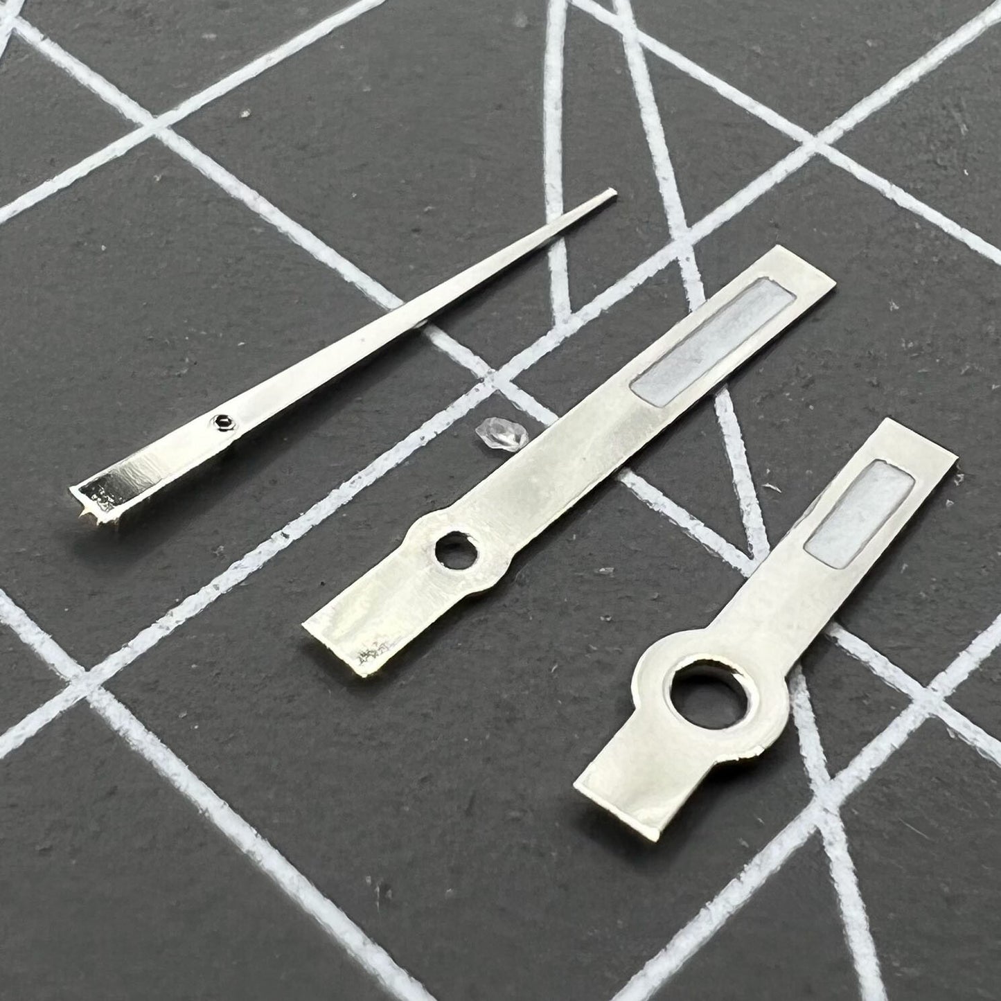 Aiguilles de montre à pointe carrée de 10,5 mm, luminescentes vertes, pour mouvement à quartz Hattori Epson PC32