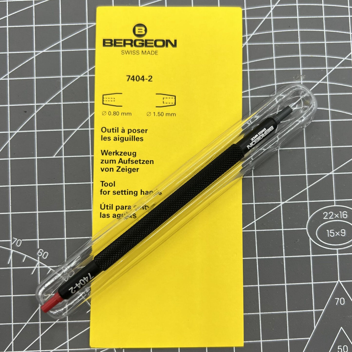 Outil de montage d'aiguilles de montre Bergeon 7404-2 de fabrication suisse