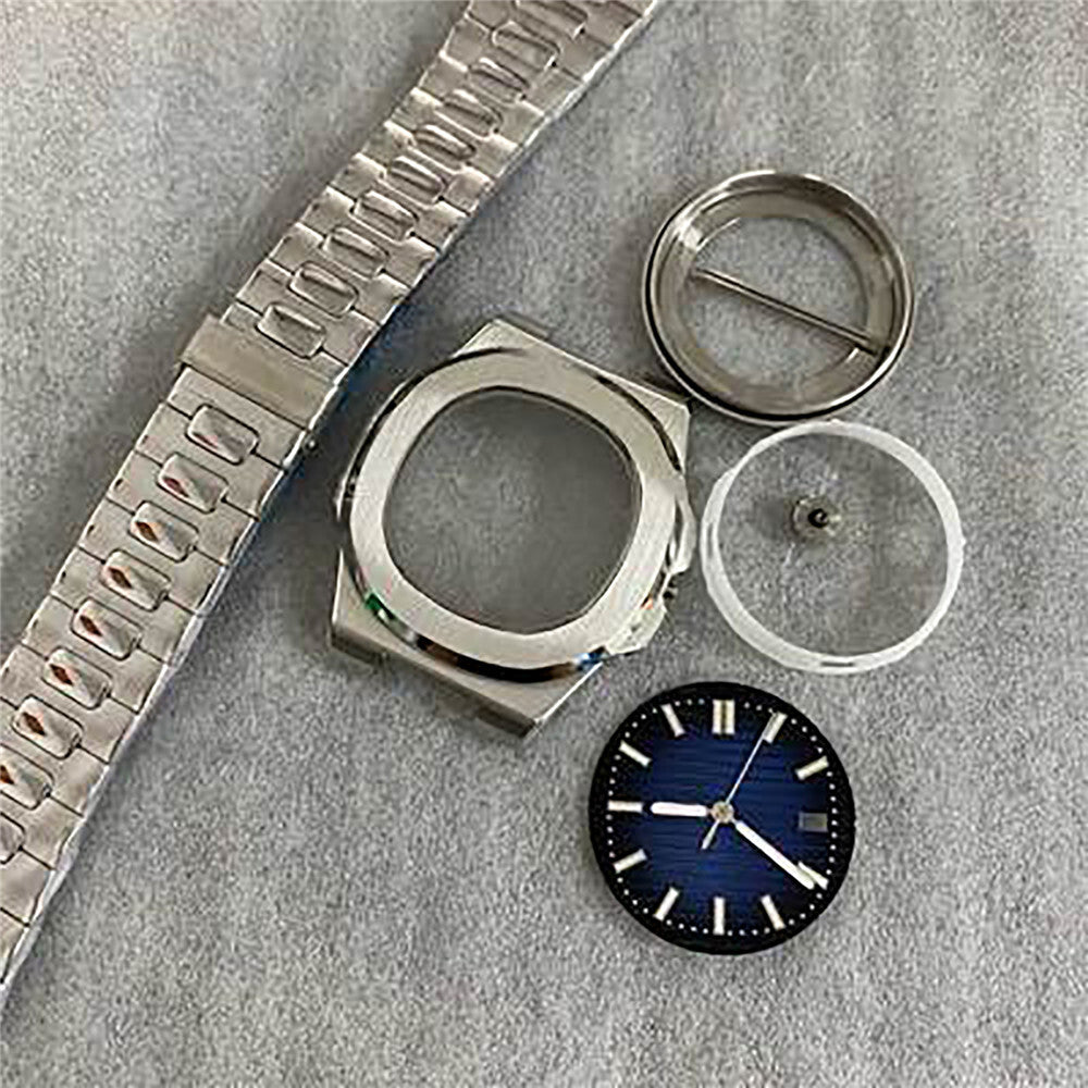 41mm Watch Case+Strap+Hands+Dial for NH35/36/4R Automatic Sapphire Glass Case