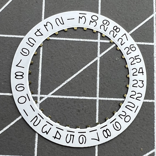 White date disk wheel with numeral markers for ETA2824, Datejust watch accessories by Date@3.
