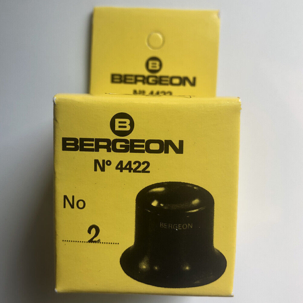 Bergeon 4422-2 No. 2 = 5x Watchmakers Magnification Loup Eyeglass, Black
