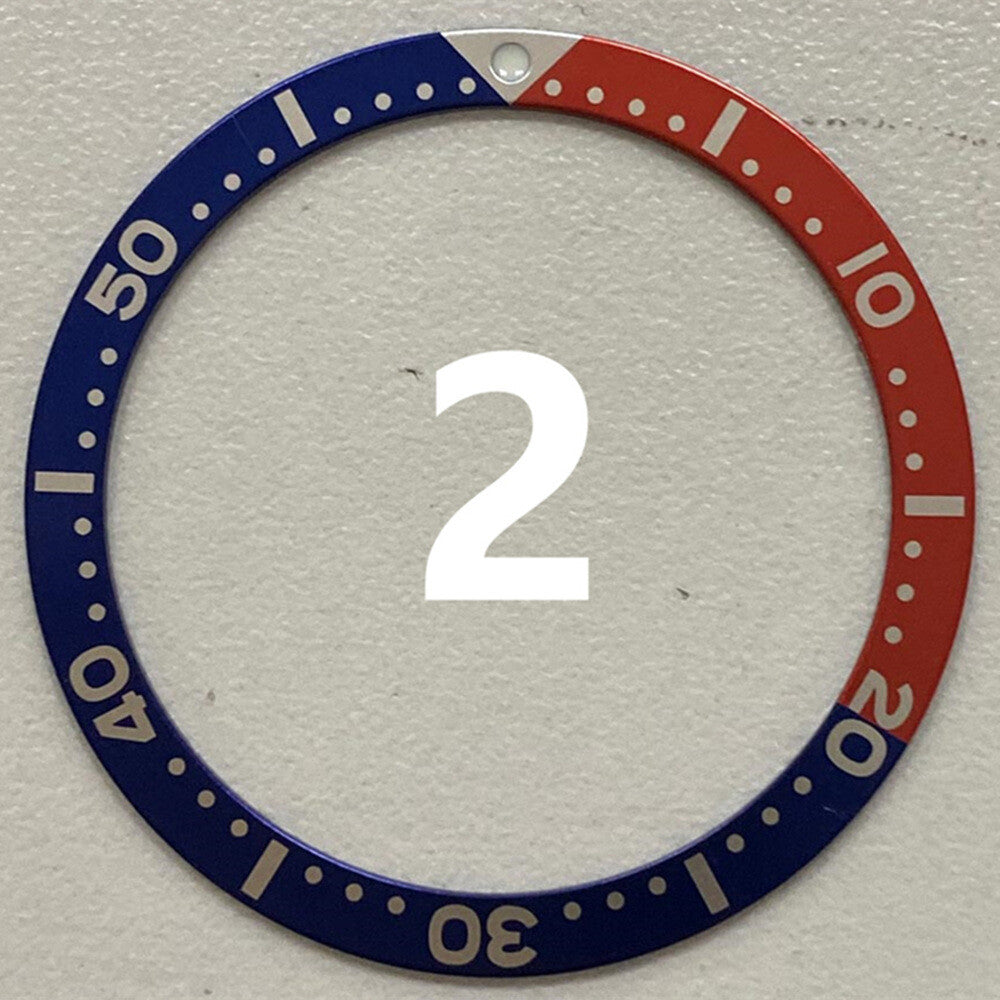 38 mm/31,5 mm mehrfarbige Ziffern-Uhrenlünette aus Aluminium, Uhrenteile
