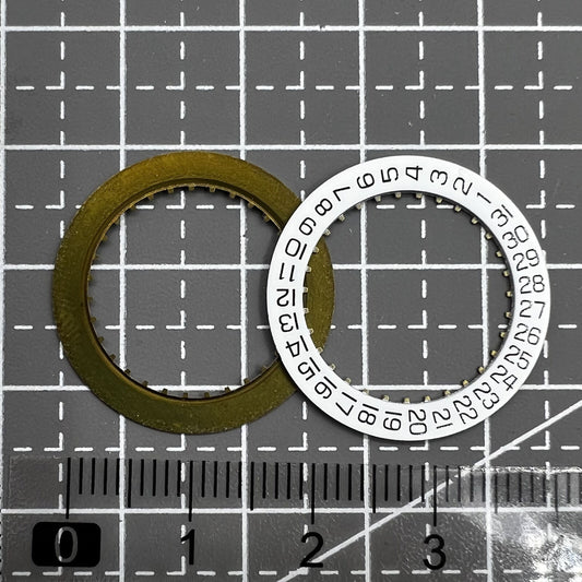 White date disk wheel for ETA2836 movement, date display at 3 o'clock, precision watch part by ETA.
