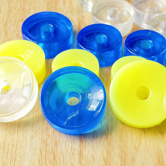 Set of 5 blue watch movement cushions (2-3.5cm) for watch repair, durable pads.